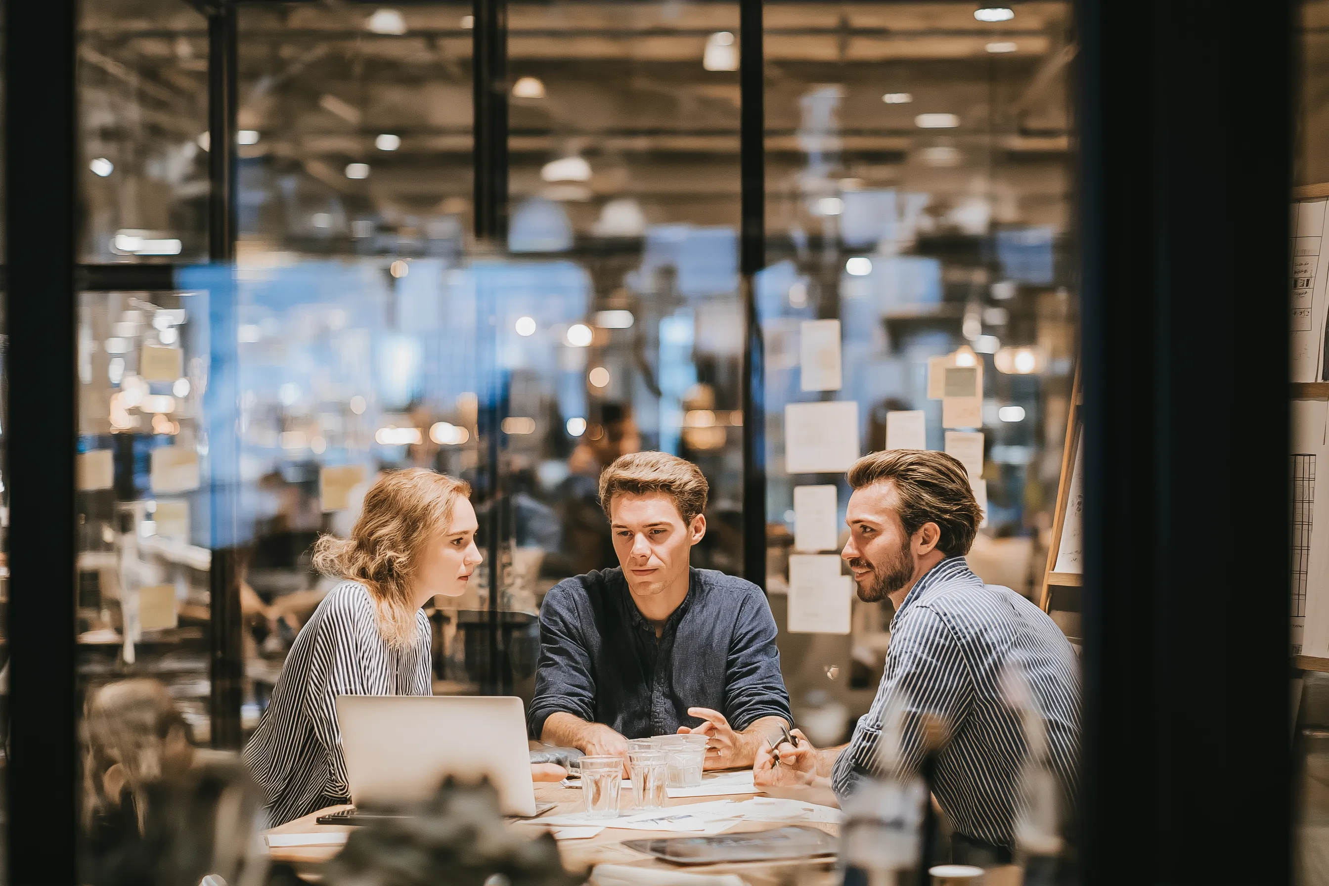 Equipe em uma reunião de trabalho